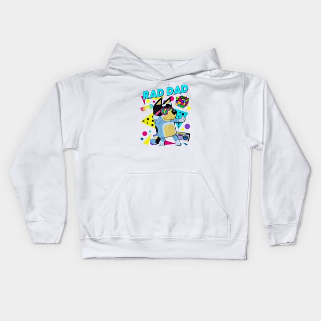 Rad dad Kids Hoodie by Quikerart